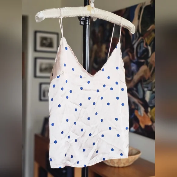 Topshop Polka Dot Satin Camisole - Picture 2 of 5